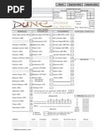 Dune Rol - Hoja de Personajes