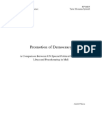 A. Chiesa - Promotion of Democracy - A Comparison Between UN Special Political Mission in Libya and Peacekeeping in Mali