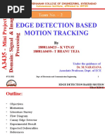 Edge Detection Based Motion Tracking: Team No. - 2