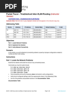 4.4.8 Packet Tracer - Troubleshoot Inter-VLAN Routing