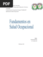 Eval. 5. Fundamentos de Salud Ocupacional