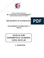 Matlab Manual Engineering Maths II