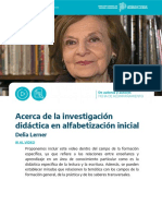 Delia Lerner - Acerca de La Investigación Didáctica en La Alfabetización Inicial