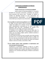 Preguntas de La Adopcion en Parejas Homosexuales