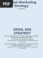 Digital Marketing Strategy - XPDEL SEO STRATEGY