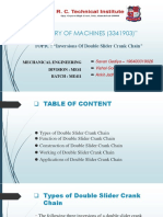 Inversions of Double Slider Crank Chain