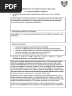 Ejemplo Esquema de Proyecto para Feria de Ciencia y Tecnología