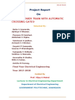 Solar Power Train With Automatic Crossing Gates: Project Report On