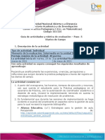 Guia de Actividades y Rúbrica de Evaluación - Unidad 3 - Paso 5 - Diarios de Campo