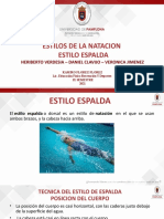 Estilo de Natacion Espalda Diapositiva