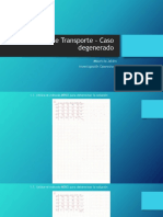Método de Transporte Caso Degenerado