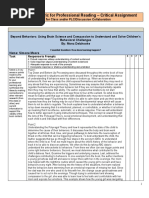 Presentation Rubric For Professional Reading - Critical Assignment