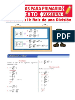 Raíz de Una División para Sexto de Primaria