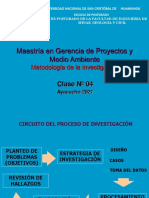 Clase #04 - Maestría en Gerencia de Proyectos y Medio Ambiente-UNSCH-2021