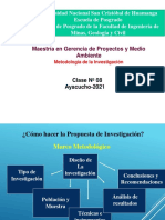 Clase #08 Gerencia de Proyectos y Medio Ambiente - UNSCH-2021