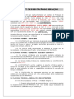 Contrato de Prestação de Serviços - Modelo Auxiliar de Cozinha