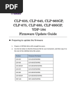 CLP-635, CLP-645, CLP-665GP, CLP-675, CLP-685, CLP-695GP, YDP-184 Firmware Update Guide