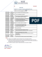 Fall Semester 2021-22 Academic Calendar