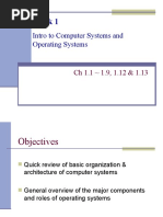 Week 1: Intro To Computer Systems and Operating Systems