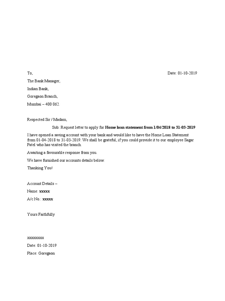 Bank Letter | PDF