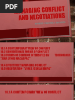 Chapter 10 - Part 1 - Managing Conflicts and Negotiations