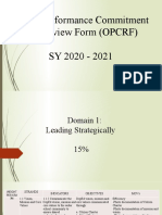 Office Performance Commitment and Review Form (OPCRF) SY 2020 - 2021