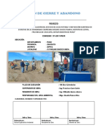 Plan de Cierre Molino Chocopampa para Dga