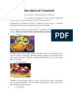 Comidas Típicas de Guatemala Que Debe de Conocer