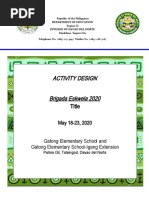 Activity Design Brigada Eskwela 2020: Title