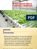 Iii. Alternativas Tecnologicas para El Desarrollo Agricola Ii. Hidroponia