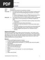 Classifying Animals: Strand Topic Primary SOL 1.5