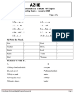 Grade 5 - English - Monthly Exam 2020