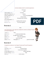 Present Simple Vs Present Continuous Exercises