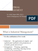 Industrial Management - Evolution of Management Thought