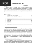 Table of Content: Mines & Minerals Act, 2042