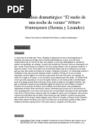 Analisis Dramatrugico "El Sueño de Una Noche de Verano".