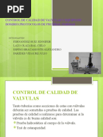 Control de Calidad de Valvulas y Equipo de Bombeo