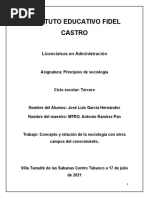 Actividad 1 Concepto y Relación de La Sociología Con Otros Campos Del Conocimiento