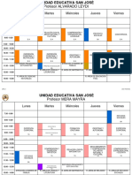 Distributivo Nuevo San Jose Por Docente Con Atención A Padres 2021 - 2022