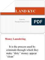 Aml and Kyc: Done by Prasana Kumar N R E