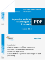 Separation and Concentration Technologies in Food Processing