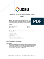 Smartclass Job Aid For Ethernet Turn-Up Testing: Rfc2544 Ethernet Test Procedure