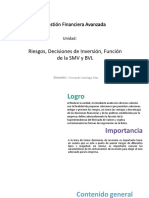 U3 - Riesgos, Decisiones de Inversión, Función de La SMV y BVL