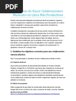 5 Maneras de Hacer Colaboraciones Musicales en Línea Más Productivas