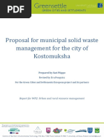 Proposal For Municipal Solid Waste Management For The City of Kostomuksha