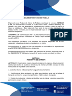 Reglamento Interno de Trabajo Enero 2021