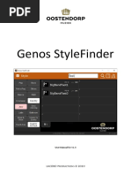 Genos Stylefinder: User Manual For V1.3