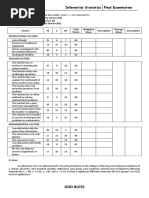 God Bless: Inferential Statistics Final Examination