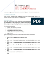 Income Tax Calulator With Functions and Robus Validation: PFC - Assignment - Part 1