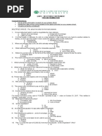 Law 2 - Negotiable Instrument Prelim Examination General Directions